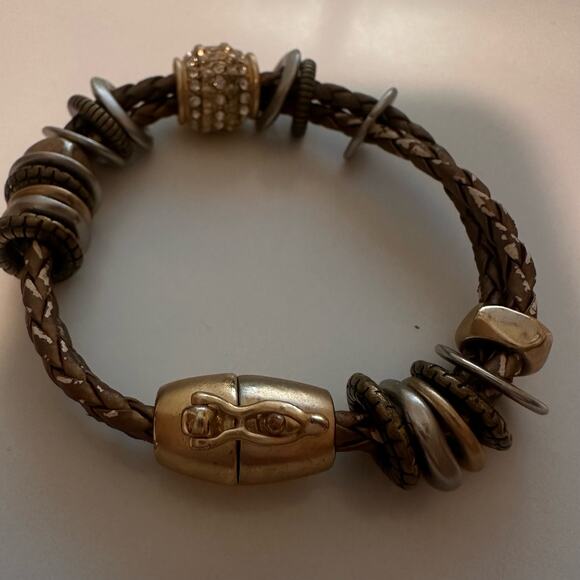 100% positive feedback RARE CHICO'S BISMA Braided Multi strand Chunky Bracelet - Picture 3 of 10